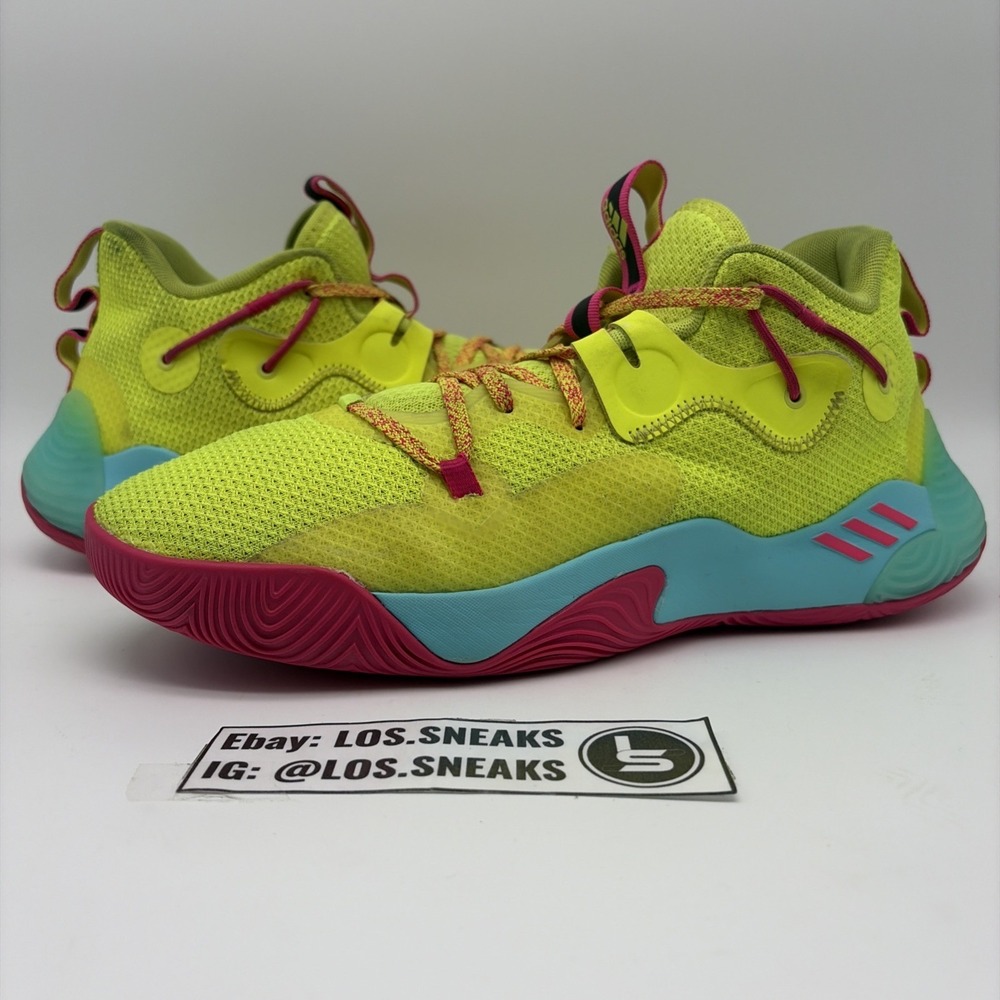 Size 10 - adidas Harden Stepback 3 Solar Yellow Shock Pink (GY8634)